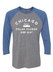 Chicago Polar Plunge Vintage Baseball T-Shirt